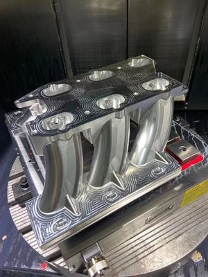 aluminum intake manifold made with 5 axis CNC milling machining low cost high quality